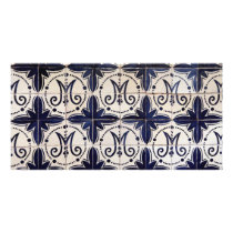 Vintage portuguese azulejo photo card