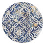 Vintage Portuguese Azulejo Round Stickers