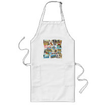 Vintage Post Card Collage Aprons