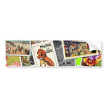 Vintage Post Card Collage Bumper Stickers