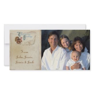 Vintage Post Card Illustration Thanksgiving Photos photocard