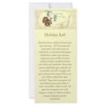 Vintage Post Card Thanksgiving Turkey Personalized Rack Card