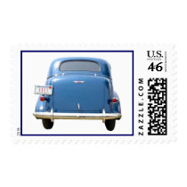 Vintage Postage Stamp ~ Blue Chevy