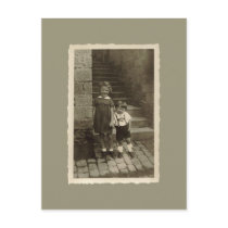 Vintage Postcard - Boy and Girl by oldcards Vintage Postcard - Boy and Girl