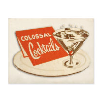 Vintage Postcard - Colossal Cocktails