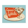 Vintage Postcard - Martini Glass Cocktails