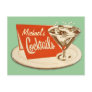 Vintage Postcard - Martini Glass Cocktails