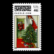 Vintage Postcard Postage Stamp by MarciaCox Vintage Postcard Postage Stamp