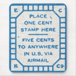 Vintage postcard postage stamps mousepad mousepad