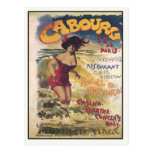 Vintage Postcard with Holiday Poster from France