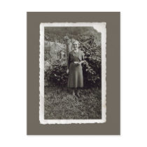 Vintage Postcard - Young woman in vinyard