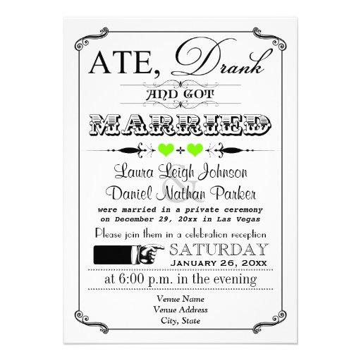 Vintage Poster and Chalkboard Wedding Invitation 7