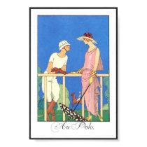 Vintage Poster - Au Polo posters by renee869hello Vintage Poster - Au Polo posters