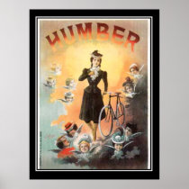 Vintage poster bicycle and Angels
