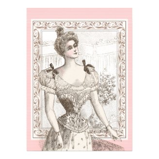 Vintage Poster Elegant Belle Epoque Lingerie Lady