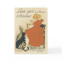 Vintage Poster; Lait Pur De La Vingeanne Sterilise Greeting Card