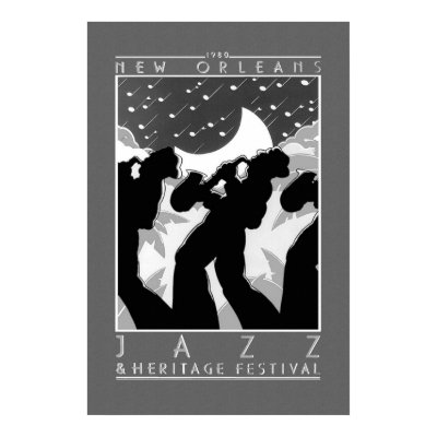 Vintage Poster New Orleans Jazz Festival by Zazzle_Vintage
