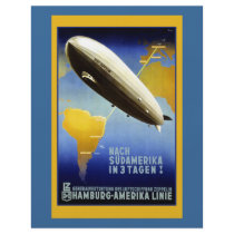 Vintage Poster of a Dirigible Personalized Flyer