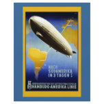 Vintage Poster of a Dirigible flyers