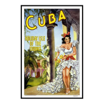 Vintage Poster Print Cuba Holiday