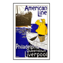 Vintage Poster Print Philadelphia Queenstown