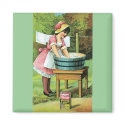 Vintage Poster - Wash Day magnets by renee869hello Vintage Poster - Wash Day magnets