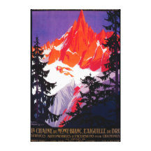 Vintage PosterEurope de Chaine De Mont Blanc del L Impresiones En Lona