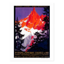 Vintage PosterEurope de Chaine De Mont Blanc del L Tarjetas Postales