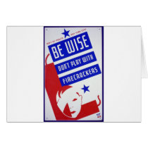 Vintage Posters - Don't Play With Firecrackers cards