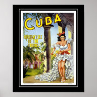 Vintage Posters Travel Visit Cuba Large Size