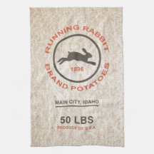 Vintage Potato Sack Hand Towel