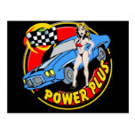 Vintage Power Plus Retro Muscle Car Post Cards
