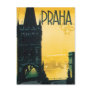 Vintage Prague (Praha) Poster Postcard