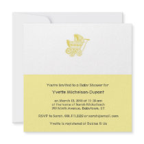 Vintage pram baby shower invitation by starstreamdesign Vintage pram baby shower invitation