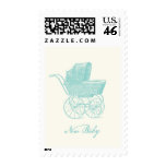 Vintage Pram New Baby Postage stamps