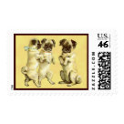  - The precious pugs on this postage stamp were scanned from a vintage German postcard. Show your affection for the breed with this and the companion pug postage stamps in this Acornucopia Zazzle store.: Sizes 