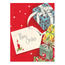 Vintage Presents Postcard