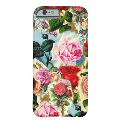 Vintage Pretty Chic Floral Rose Garden Collage Barely There iPhone 6 Case