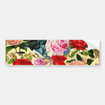Vintage Pretty Chic Floral Rose Garden Collage Bumper Sticker