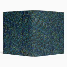 Vintage Pretty Peacock Bird Feathers Wallpaper 3 Ring Binder