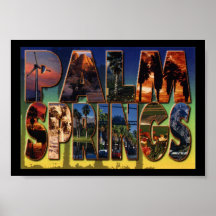 Vintage Print Greetings Palm Springs