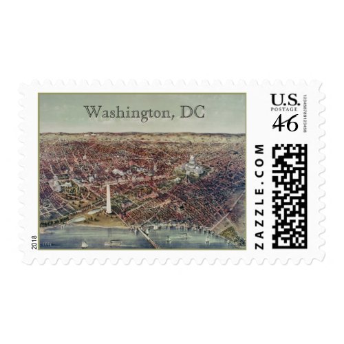 Vintage Print of Washington, D.C. stamp