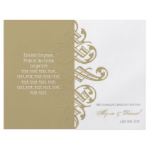 Vintage Printers Ornament Formal Wedding Program Flyer Design