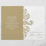Vintage Printers Ornament Formal Wedding Program Flyer Design