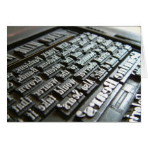 Vintage Printing Plate Note Card