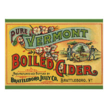 Vintage Product Label Art Brattleboro Boiled Cider Invites