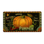 Vintage Product Label Art; Butterfly Brand Pumpkin