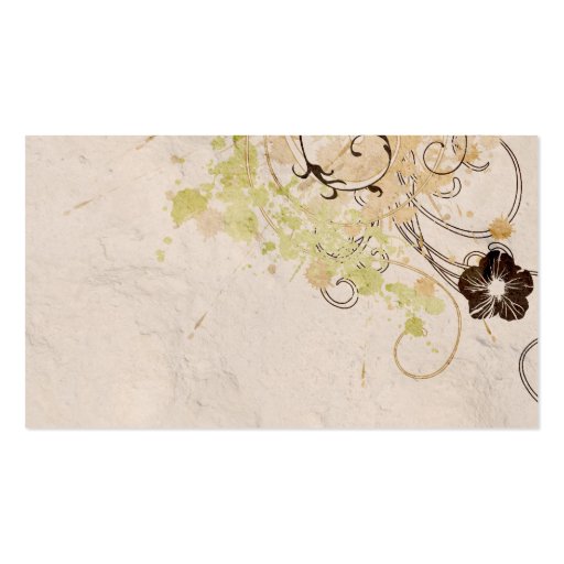 Vintage Profile Card Business Card Template (back side)