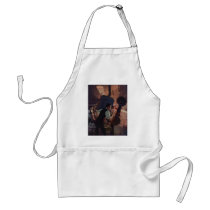 Vintage Projectionist in a Movie Theater Apron