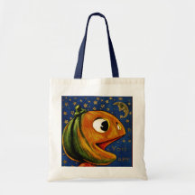 Vintage Pumpkin Head Tote Bags